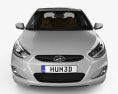 Hyundai Accent (RB) sedan with HQ interior 2017 3d model front view