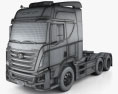 Hyundai XCient P520 트랙터 트럭 2018 3D 모델  wire render