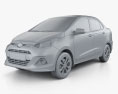 Hyundai Xcent 2017 3D 모델  clay render