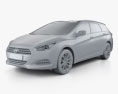 Hyundai i40 wagon 2018 3Dモデル clay render