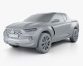 Hyundai Santa Cruz Crossover Truck 2015 3d model clay render