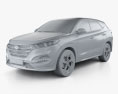 Hyundai Tucson 2017 3D 모델  clay render