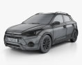 Hyundai i20 Active 2018 3d model wire render
