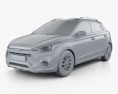 Hyundai i20 Active 2018 3d model clay render