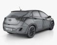 Hyundai i30 5-Türer mit Innenraum 2018 3D-Modell