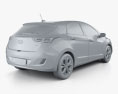 Hyundai i30 5도어 인테리어 가 있는 2018 3D 모델 