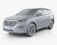 Hyundai Maxcruz з детальним інтер'єром 2016 3D модель clay render