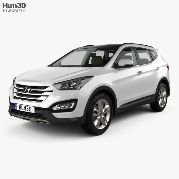 Hyundai Santa Fe with HQ interior 2019 3D model