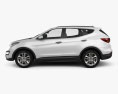 Hyundai Santa Fe con interni 2019 Modello 3D vista laterale
