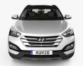 Hyundai Santa Fe con interior 2019 Modelo 3D vista frontal