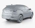 Hyundai Santa Fe 인테리어 가 있는 2019 3D 모델 