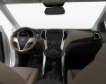 Hyundai Santa Fe con interni 2019 Modello 3D dashboard