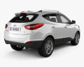 Hyundai Tucson con interni 2017 Modello 3D vista posteriore