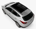 Hyundai Tucson с детальным интерьером 2017 3D модель top view