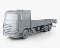 Hyundai Xcient Flatbed Truck 2017 Modello 3D clay render