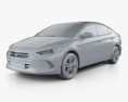 Hyundai Elantra 2020 3D модель clay render