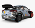 Hyundai i20 WRC 2017 3D-Modell Rückansicht