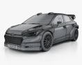 Hyundai i20 WRC 2017 3D模型 wire render