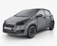 Hyundai HB20 2018 3D-Modell wire render