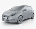 Hyundai HB20 2018 3D 모델  clay render