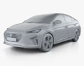 Hyundai Ioniq 2020 3d model clay render