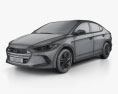 Hyundai Elantra (CN) 2020 3D модель wire render