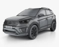 Hyundai Creta (ix25) 2019 Modèle 3d wire render