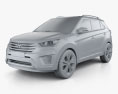 Hyundai Creta (ix25) 2019 3D模型 clay render