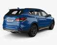 Hyundai Santa Fe (DM) 2020 3D-Modell Rückansicht
