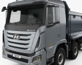 Hyundai Xcient P540 Dump Truck 4-axle 2016 3d model