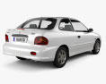Hyundai Excel Sprint 1998 Modello 3D vista posteriore