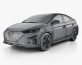 Hyundai Ioniq Electric 2020 3d model wire render