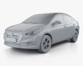 Hyundai Verna (Accent) 2020 3d model clay render