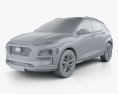 Hyundai Kona 2021 3D模型 clay render