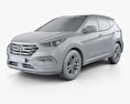 Hyundai Santa Fe (DM) 2018 3D模型 clay render