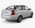 Hyundai Accent (MC) 轿车 2011 3D模型 后视图