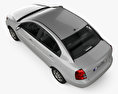 Hyundai Accent (MC) Berlina 2011 Modello 3D vista dall'alto