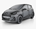 Hyundai i10 2019 3D-Modell wire render