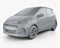 Hyundai i10 2019 3D-Modell clay render