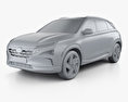 Hyundai Nexo 2020 3d model clay render
