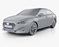 Hyundai i30 fastback 2020 3d model clay render