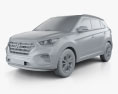 Hyundai Creta 2019 3d model clay render