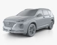 Hyundai Santa Fe (TM) 2021 3d model clay render