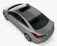 Hyundai Avante coupé 2017 Modello 3D vista dall'alto
