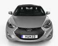 Hyundai Avante cupé 2017 Modelo 3D vista frontal