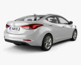 Hyundai Avante セダン 2020 3Dモデル 後ろ姿