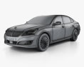 Hyundai Equus Седан 2016 3D модель wire render