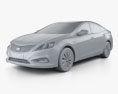 Hyundai Grandeur 混合動力 2017 3D模型 clay render