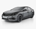 Hyundai Grandeur 2017 3D 모델  wire render