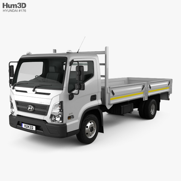 Hyundai Mighty EX8 Flatbed Truck 2022 3D model